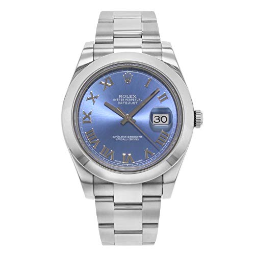 NEW Rolex Datejust Stainless Steel Blue Dial Roman Oyster Mens watch