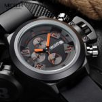 Megir Fashion Mens Silicone Band Sport Quartz Wrist Watches
