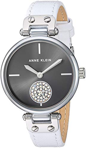 Anne Klein Women's Swarovski Crystal Accented Silver-Tone Watch