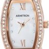 Armitron Women's Swarovski Crystal Accented Rosegold-Tone Bangle Watch