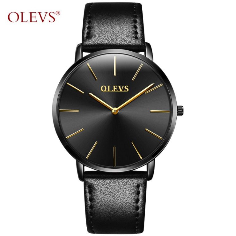 OLEVS Luxury Brand Men Wrist Watch Sport Male Clock Leather Quartz Watches Men's Business Watches Thin relogio masculino Black 2 OLEVS Luxury Brand Men Wrist Watch Sport Male Clock Leather Quartz Watches Men's Business Watches Thin relogio masculino Black