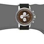 Vestal Unisex Plexi Leather Analog Display Quartz Silver Watch
