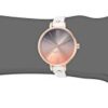 Nine West Women's Rose Gold-Tone and White Strap Watch