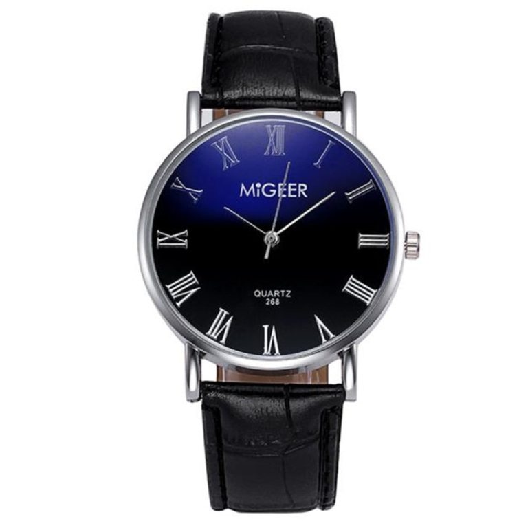 MIGEER MG-268 man watch brand Luxury Fashion Faux Leather Mens Analog Watch Wrist Watches wholesale free shipping X10 1 MIGEER MG-268 man watch brand Luxury Fashion Watch