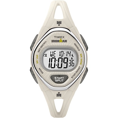 Timex Women's Ironman Sleek 50 White Silicone Strap Watch