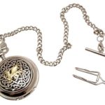Solid pewter fronted mechanical skeleton pocket watch