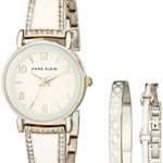 Anne Klein Women's Swarovski Crystal Stainless Steel Watch Set