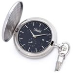 Speidel Classic Brushed Satin Silver-Tone Engravable Pocket Watch