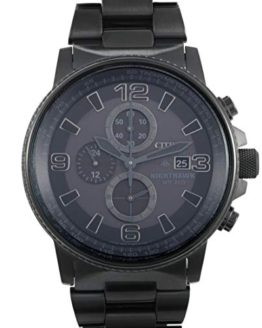 Mens Watch Citizen Nighthawk Black Stainless Steel NightHawk Eco-Driv