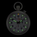White Dial Alarm Clock Tritium Pocket Watch by Armourlite – Swiss Tritium Markers, Sapphire Crystal, 60-Month Battery