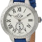 GV2 by Gevril Astor Womens Diamond Swiss Quartz Blue Leather Strap Watch