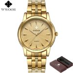 Top Brand Luxury Men Waterproof Stainless Steel Gold Watches