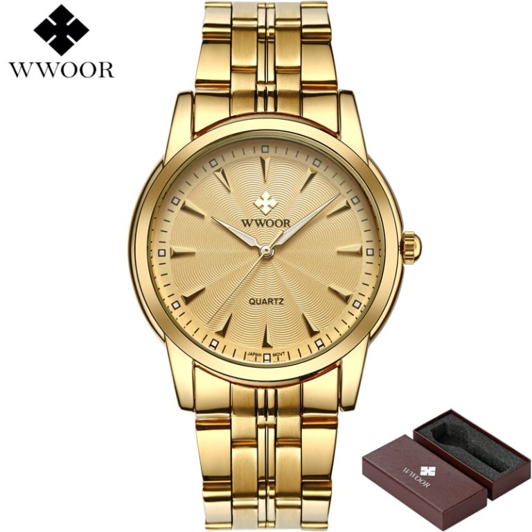Top Brand Luxury Men Waterproof Stainless Steel Gold Watches Men's Quartz Clock Male Sports Wrist Watch WWOOR relogio masculino 2 Top Brand Luxury Men Waterproof Stainless Steel Gold Watches
