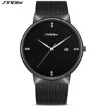 SINOBI Business Men Wrist Watches Mesh Stainless Steel Watchband