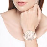 Nine West Women's Matte Pink Rubberized Bracelet Watch