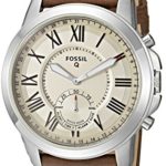 Fossil Q Men's Grant Stainless Steel and Leather Hybrid Smartwatch