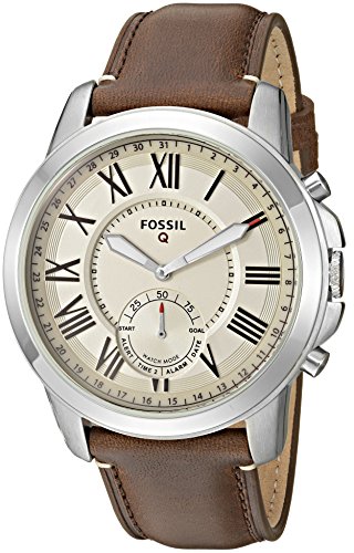 Fossil Q Men's Grant Stainless Steel and Leather Hybrid Smartwatch