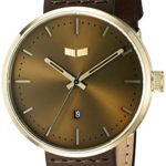 Vestal Unisex Roosevelt Leather Analog Display Quartz Brown Watch