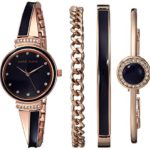 Anne Klein Women's Swarovski Crystal Accented Rose Gold-Tone Watch
