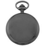 Gotham Men's Silver-Jewel Mechanical Double Hunter Pocket Watch