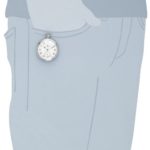 Charles-Hubert, Paris 3912-W Premium Collection Stainless Steel Pocket Watch