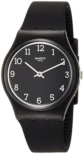 Swatch Originals Blackway Black Dial Silicone Strap Unisex Watch