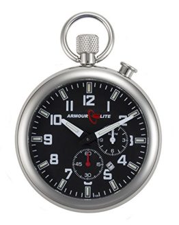 Armourlite Black Dial Tritium Pocket Watch with Alarm Clock.