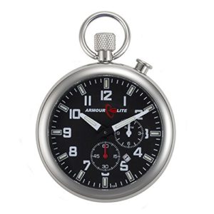 Armourlite Black Dial Tritium Pocket Watch with Alarm Clock.