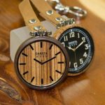 Dakota Walnut Wood Pocket Watch with Leather Strap | Elegant & Lightweight for Special Occasions