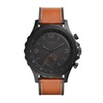 Fossil Q Men's Nate Stainless Steel and Leather Hybrid Smartwatch