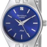 Armitron Women's Diamond Accented Blue Dial Silver-Tone Bracelet Watch