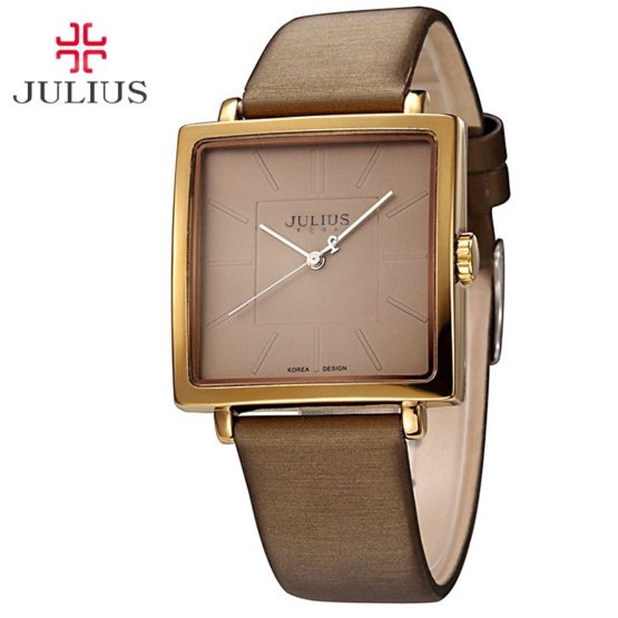 Top Julius Lady Women's Wrist Watch Elegant Simple Square Fashion