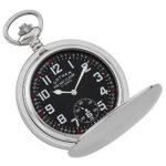 Gotham Men's Silver-Tone Railroad Mechanical Pocket Watch