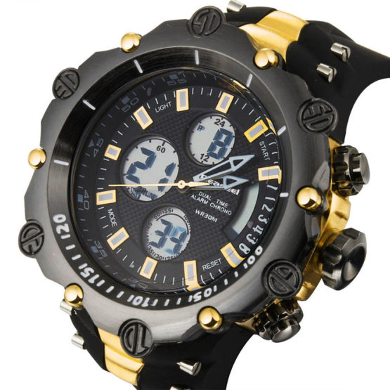 Top Luxury Brand Men Military Waterproof Rubber LED Sports Watches