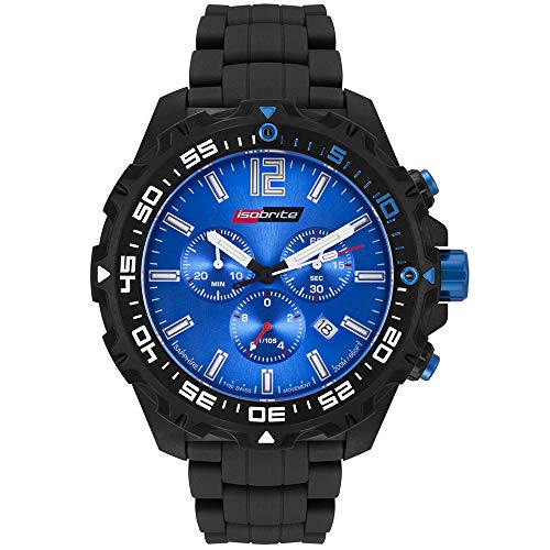 Isobrite ISO422 Valor Series Chronograph T100 Blue Dial Tritium Watch