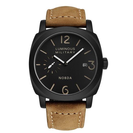 Men Watches Top Brand Luxury Leather Strap Sports Brown Army Military