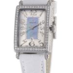 Gevril Women's Blue Mother-of-Pearl Genuine Alligator Strap Watch