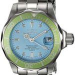 PRO DIVER LDY LT BLUE GREEN DL QTZ 3H SS