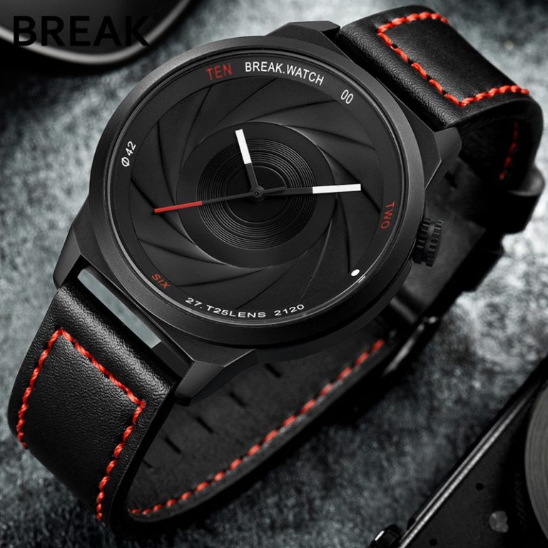 BREAK Photographer Series Unique Camera Style stainless Strap Men Watches