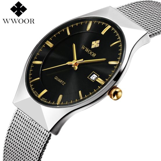 New Men Watches Top Brand Luxury 50m Waterproof Ultra Thin Date Watch