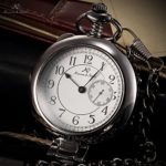 KS Half Hunter Series Men's Japan quartz Gold Steel Case Chain Pocket Watch