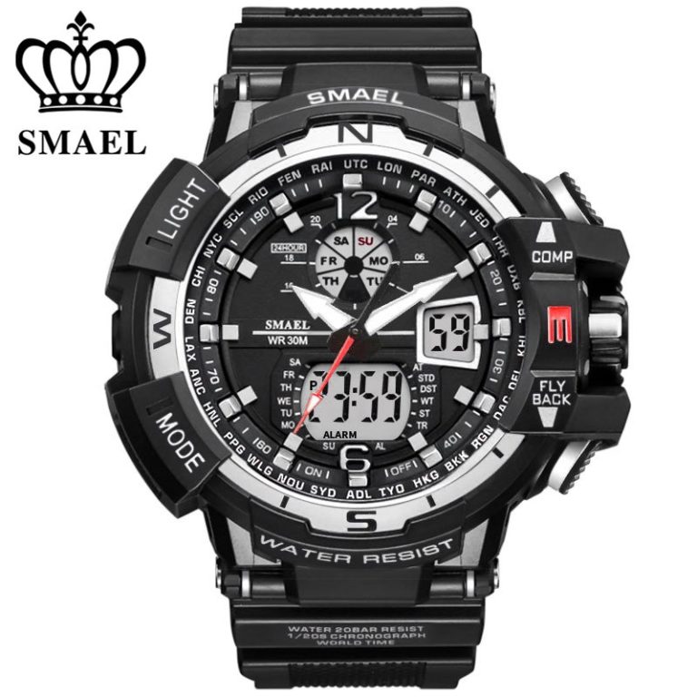 SMAEL Brand Sports Watch Men New Waterproof Fashion Military Clock Shock Men's Luxury Analog Quartz Dual Display Wrist watches SMAEL Brand Sports Watch Men New Waterproof Fashion Military watches