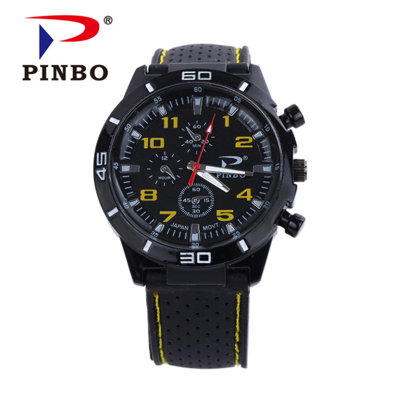 2016 New PINBO Brand Men Sports Racing Quartz Watch Men Silicone Strap Military Wrist Watches Relogio Masculino Clock Hot Sale 2 2016 New PINBO Brand Men Sports Racing Quartz Watch