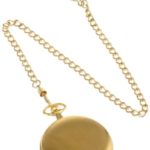 Charles-Hubert, Paris Gold-Plated Satin Finish Mechanical Pocket Watch