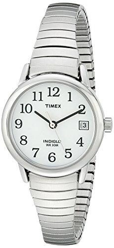 Timex Women's Easy Reader Silver-Tone Stainless Steel Expansion Band Watch
