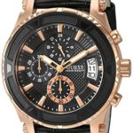GUESS Men's Stainless Steel Casual Leather Watch