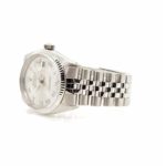 Rolex Mens Datejust 16014 – Classic Silver Roman Dial with 18K Gold Fluted Bezel & Jubilee Bracelet ⌚