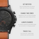 Fossil Q Men's Nate Stainless Steel and Leather Hybrid Smartwatch