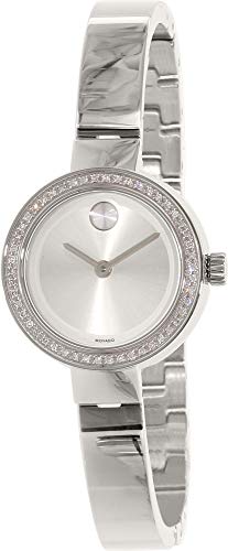 Movado Bold Women's Steel Bracelet & Case Quartz Silver-Tone Dial Watch