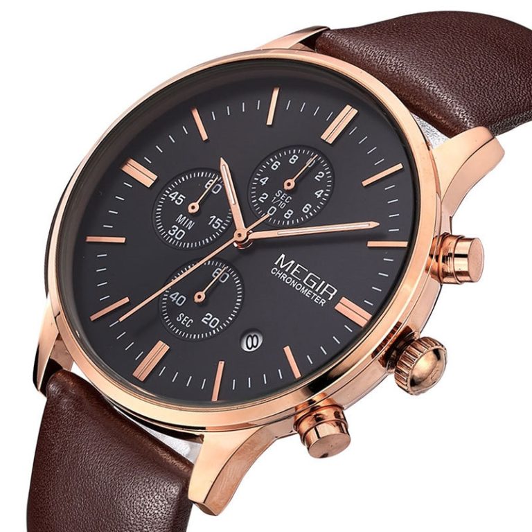 MEGIR Clock Mens Wrist Watches Top Brand Luxury Function Chronograph Watch Military Canvas & Genuine Leather Quartz WristWatch 2 Men's Luxury Chronograph Watch - A Perfect Blend of Elegance and Functionality 🕒⌚